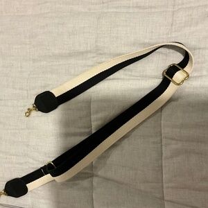 Clare V black and white Crossbody Adjustable Strap